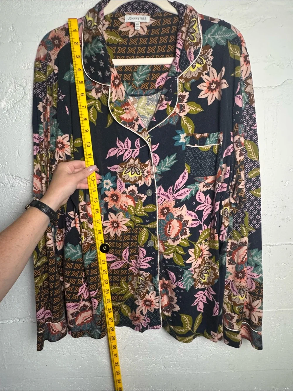 Johnny Was THE CARLY PJ SET XXL Pajama Pants and long sleeve Floral Boho